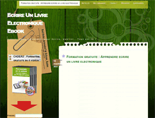 Tablet Screenshot of ecrire-un-livre-electronique-ebook.com